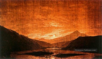 romantique romantisme Tableau Peinture - Rivière Montagneous Paysage romantique Caspar David Friedrich